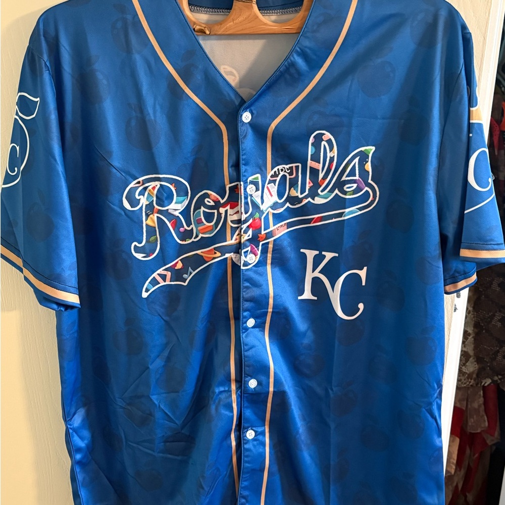 Blue Kansas City Royals Teacher Jersey